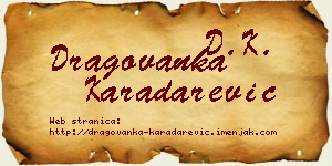 Dragovanka Karadarević vizit kartica
